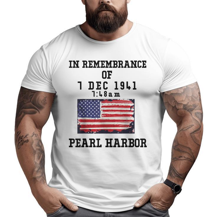 Pearl Harbor T Navy Veteran  Big and Tall Men T-shirt