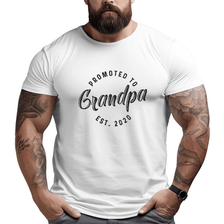 Promoted To Grandpa Est 2020 Big and Tall Men T-shirt