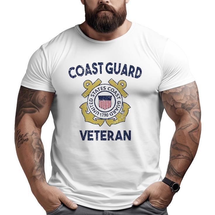 Proud Us Coast Guard Veteran Military Pride Big and Tall Men T-shirt