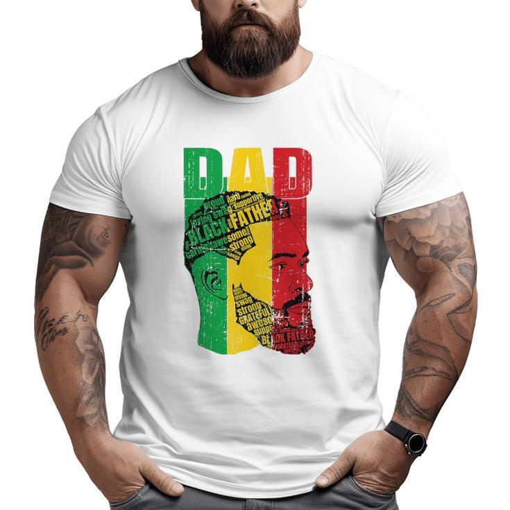 Strong Black Dad King African American Big and Tall Men T-shirt