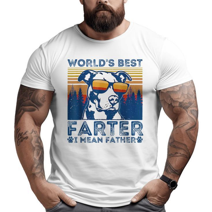 Worlds Best Farter I Mean Father Best Dad Ever Cool Dog Mens  For Dad Big and Tall Men T-shirt