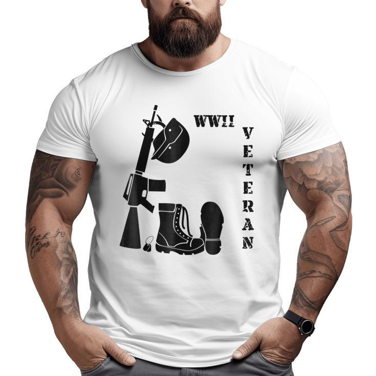 Wwii Veteran Us Army Us Navy Us Air Force Big and Tall Men T-shirt