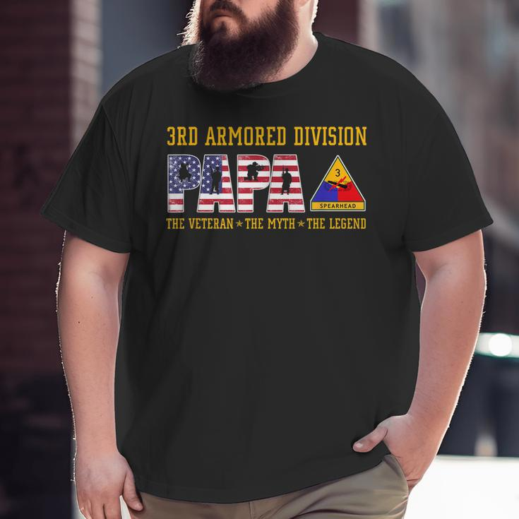 3Rd Armored Division Papa The Veteran The Legend Big and Tall Men T-shirt