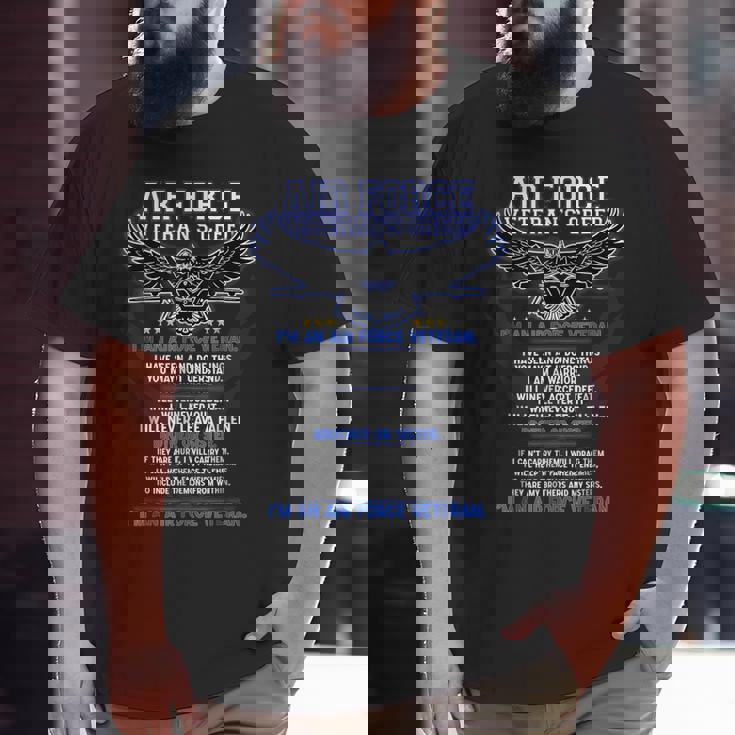 Air Force Veteran's Creed I'm An Air Force Veteran Big and Tall Men T-shirt