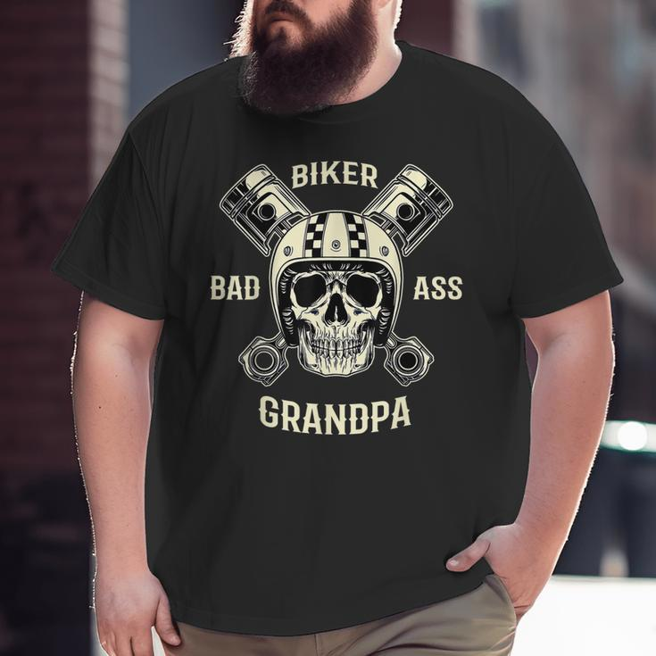 Bad Ass Biker Grandpa Motorcycle Father's Day Big and Tall Men T-shirt