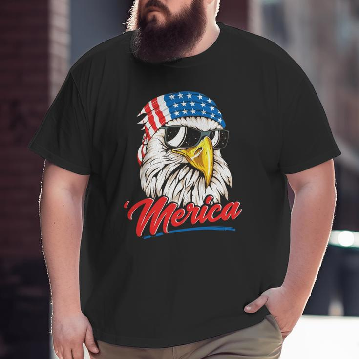Bald Eagle Merica 80S Mullet Eagle America Usa 4Th Of July Essential Big and Tall Men T-shirt