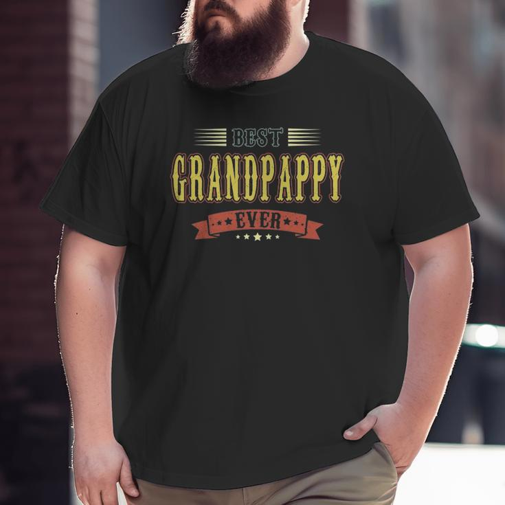 Best Grandpappy Ever Retro Fathers Day Greatest Grandfather Big and Tall Men T-shirt