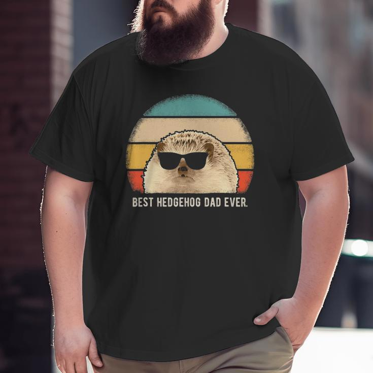 Best Hedgehog Dad Ever Animal Retro Big and Tall Men T-shirt