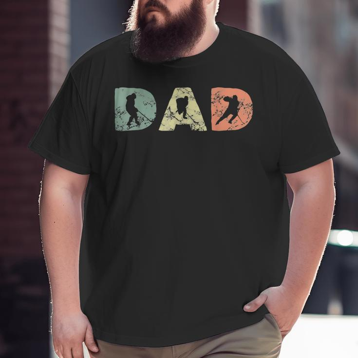 Best Hockey Dad Vintage Sports Hockey Game Lover Father Big and Tall Men T-shirt