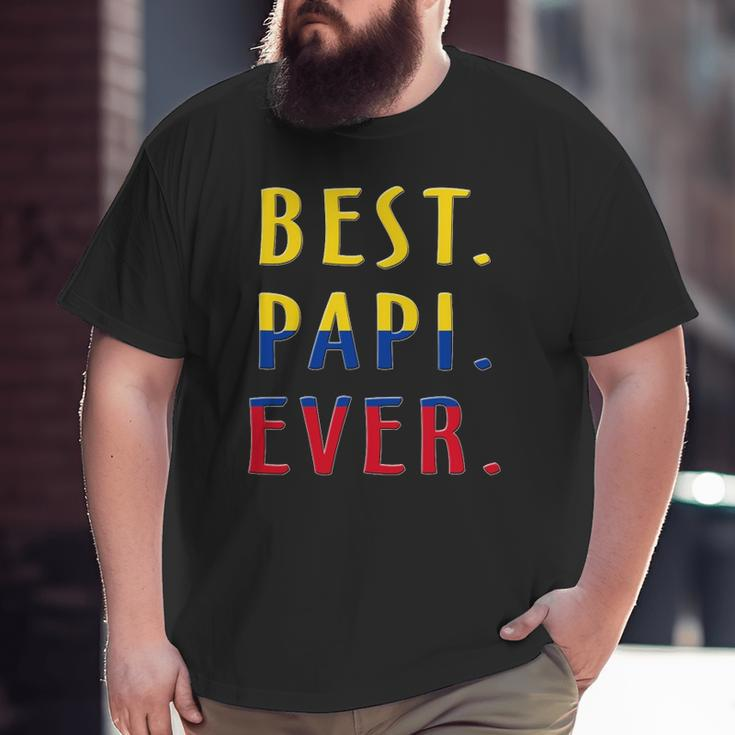 Best Papi Ever Colombian Flag Big and Tall Men T-shirt