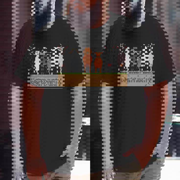 Celebrate Diversity Pet Goats For Goat Lovers Big and Tall Men T-shirt