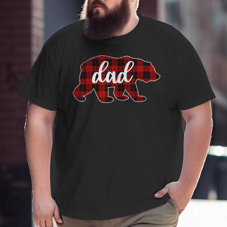 Christmas Red Plaid Dad Buffalo Matching Family Papa Pajama Big and Tall Men T-shirt