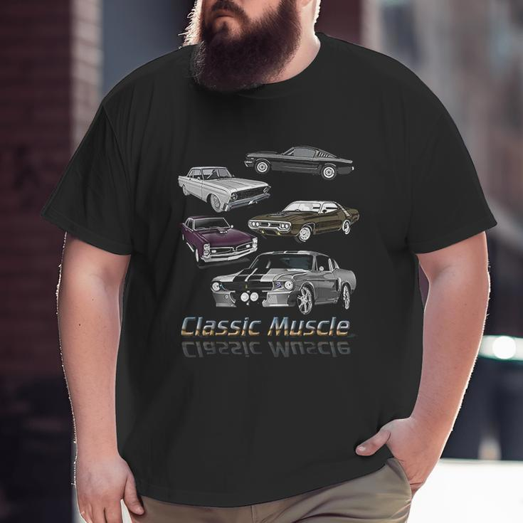 Classic American Muscle Cars Big and Tall Men T-shirt