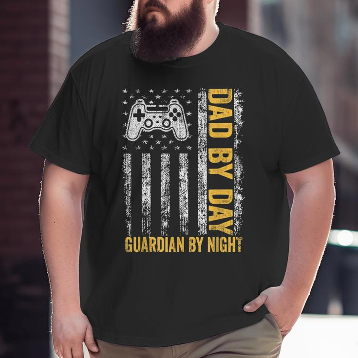 Dad By Day Guardian By Night Video Games Lover Big and Tall Men T-shirt