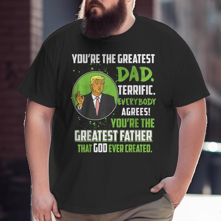 Donald Trump Father's Christmas For Christian Maga Dad Big and Tall Men T-shirt