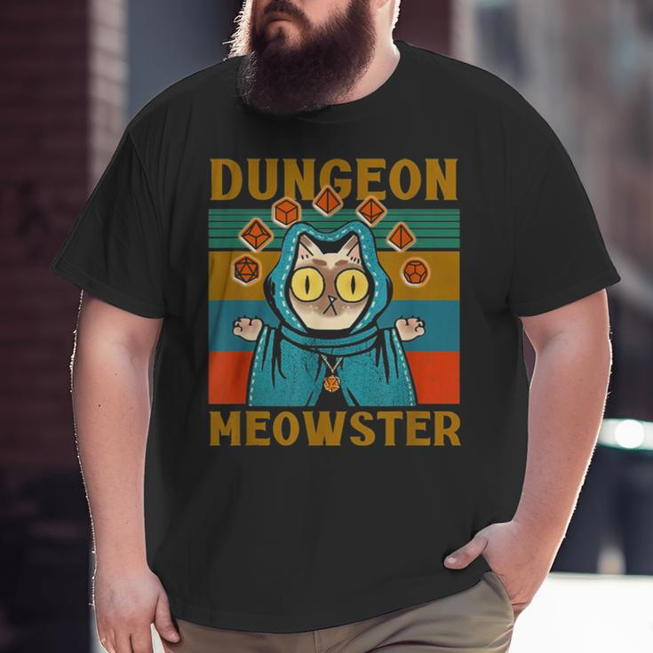 Dungeon Meowster Nerdy Halloween Cat Dad Big and Tall Men T-shirt
