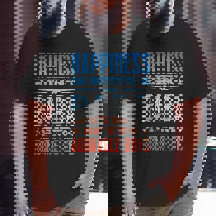 Arabic Dad Baba Of Two Boys Arab Best Baba Ever Retro Big and Tall Men T-shirt Arabic Dad Baba Of Two Boys Arab Best Baba Ever Retro Big and Tall Men T-shirt