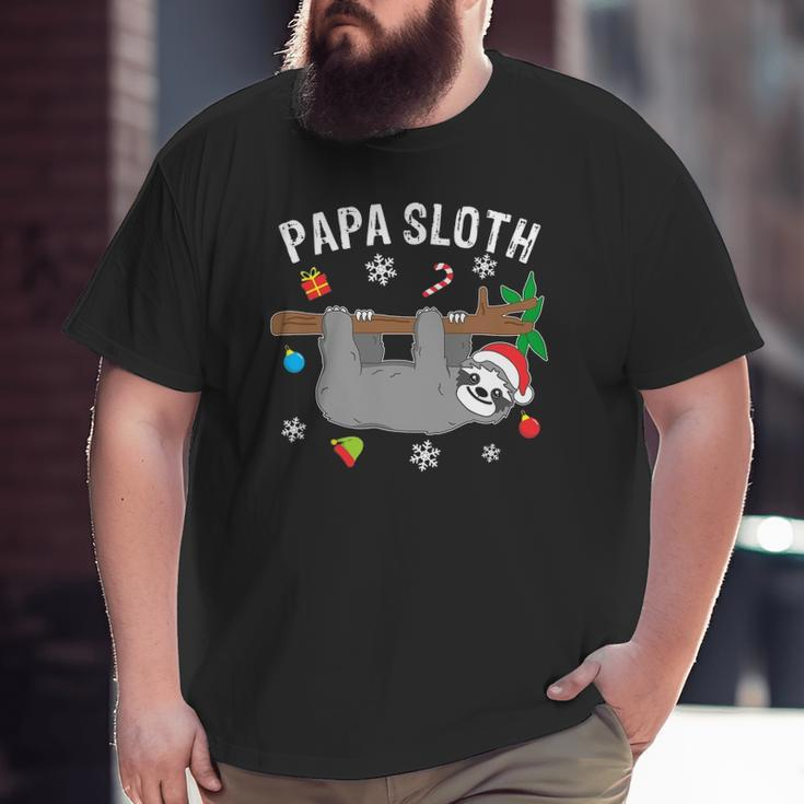Christmas Sloth Family Matching Papa Big and Tall Men T-shirt