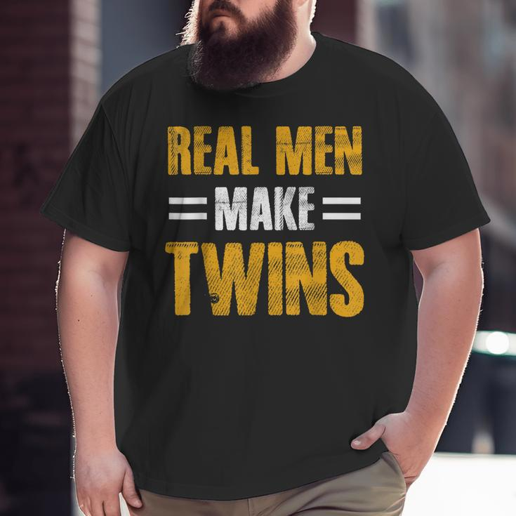 Father's Day Humor Novelty For Twins Dad Big and Tall Men T-shirt