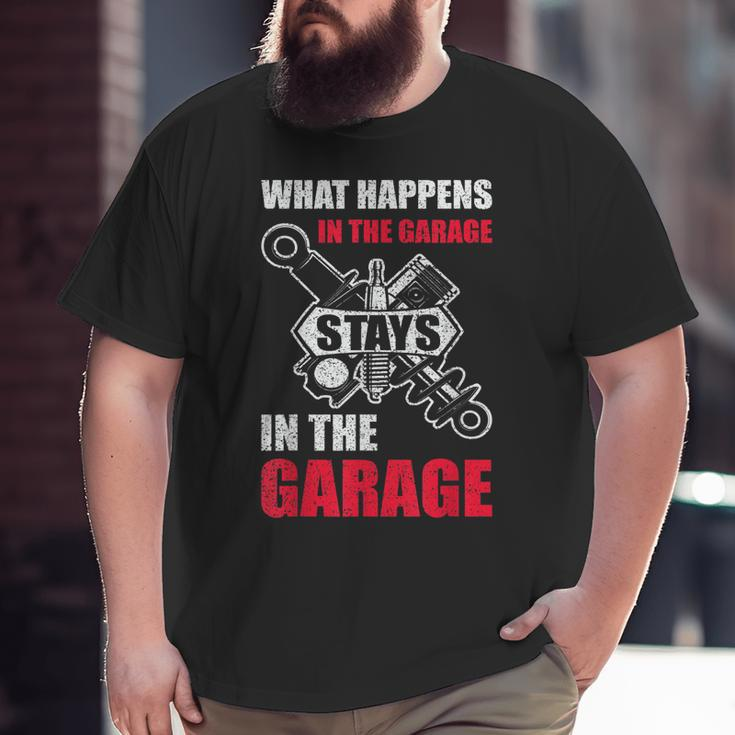 Mechanic For Men Car Dad Garage Father Day Car Lover Big and Tall Men T-shirt