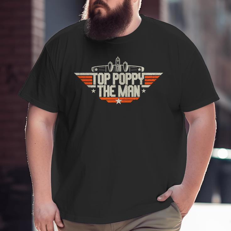 Top Poppy Vintage Grandpa Father's Day Grandpa Big and Tall Men T-shirt