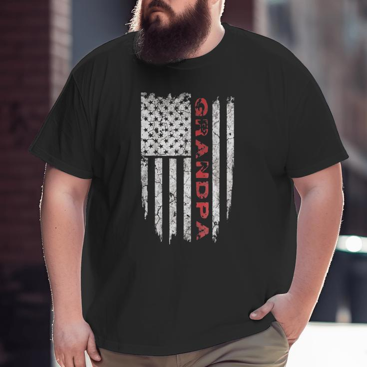 Grandpa American Flag Tee S Big and Tall Men T-shirt
