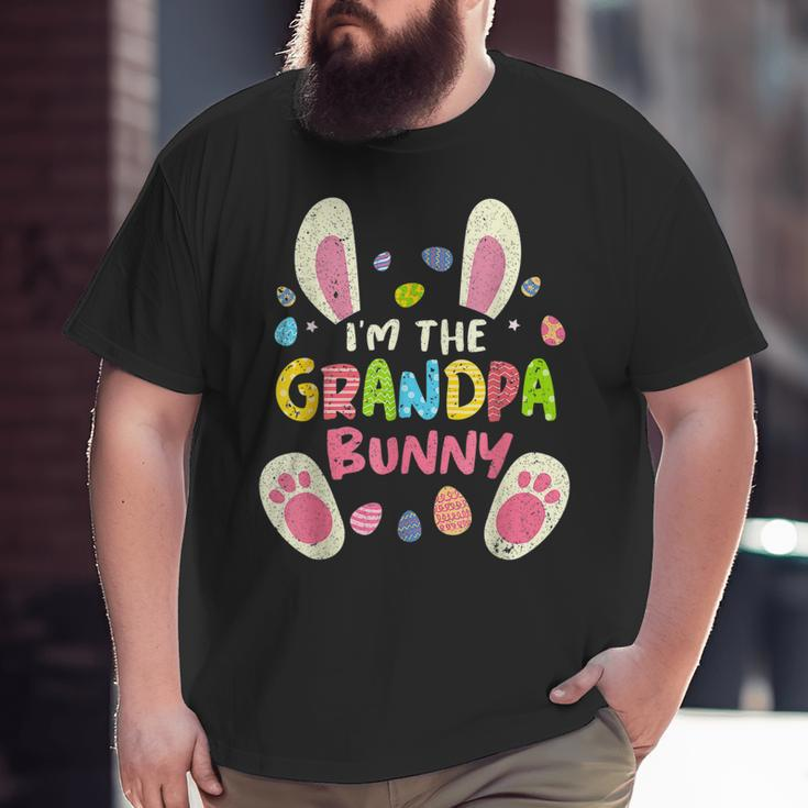 Grandpa Easter Matching Family Party Bunny Face Big and Tall Men T-shirt