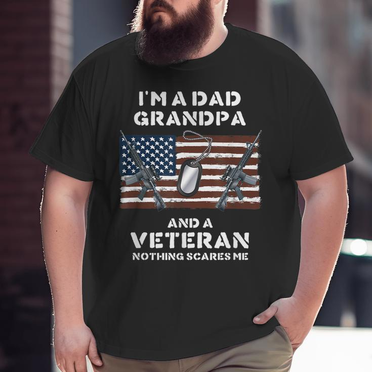Grandpa And Military Veteran Fathers Day Big and Tall Men T-shirt