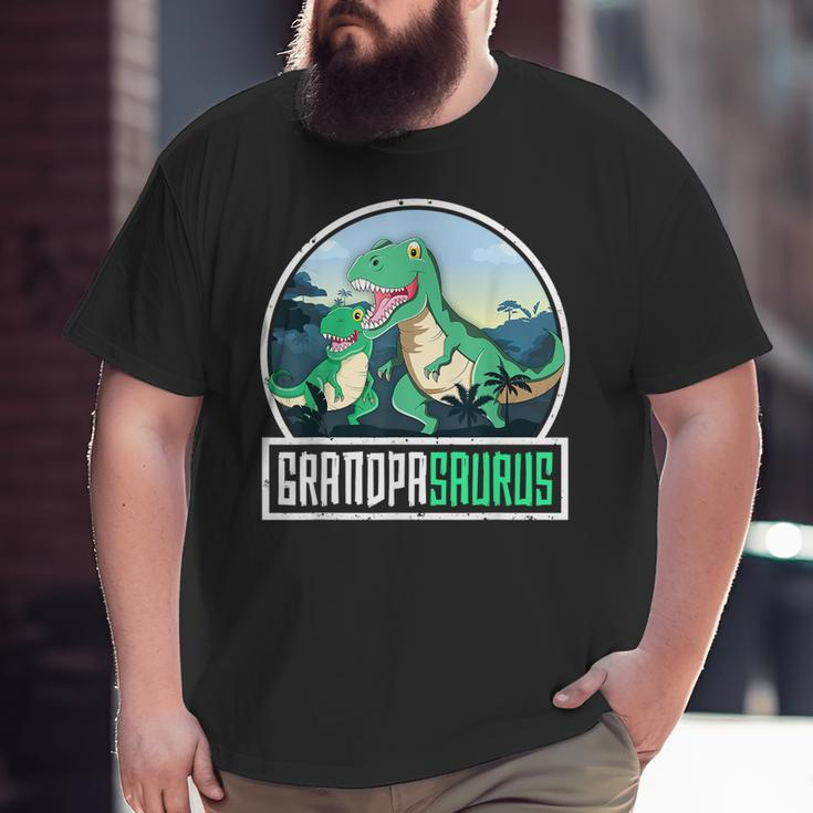 Grandpasaurus T-Rex Dinosaur Saurus Grandpa Matching Family Grandpa Big and Tall Men T-shirt