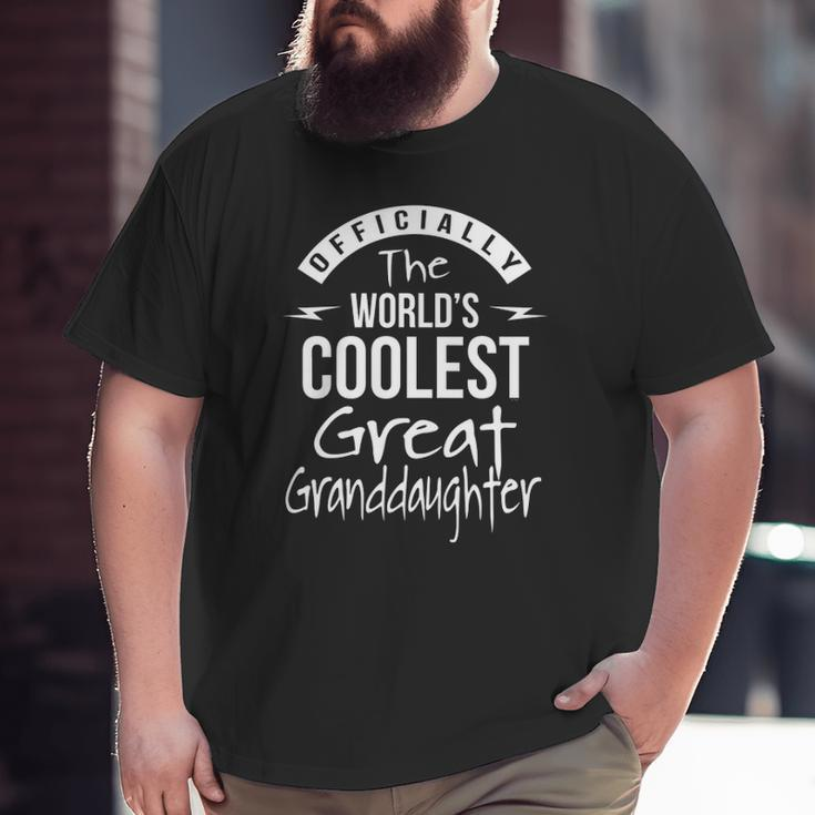 Great Granddaughter From Great Grandparent Big and Tall Men T-shirt