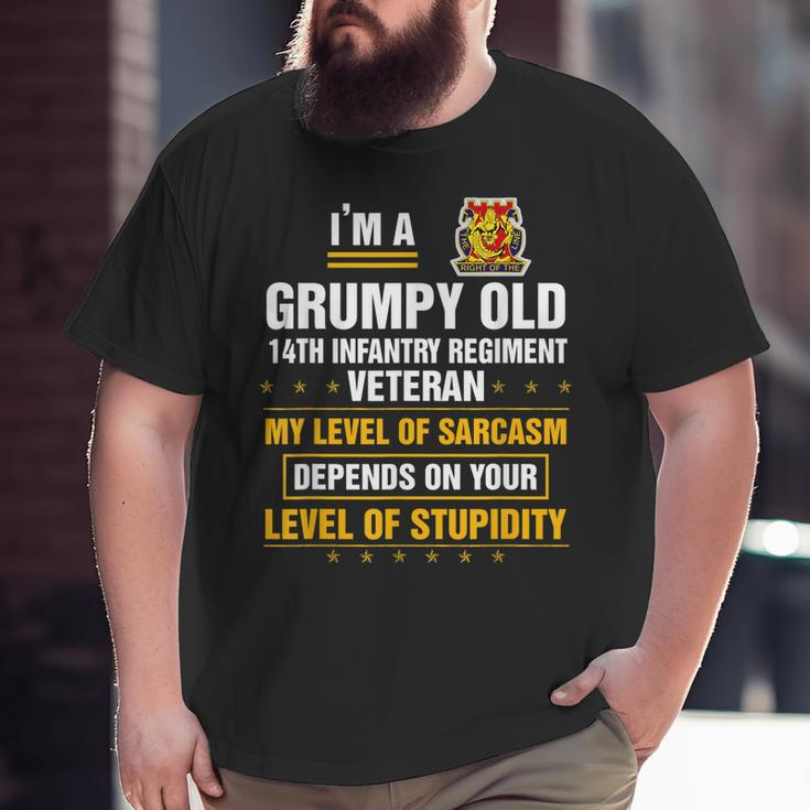 Grumpy Old 14Th Infantry Regiment Veteran Soldier Xmas Big and Tall Men T-shirt