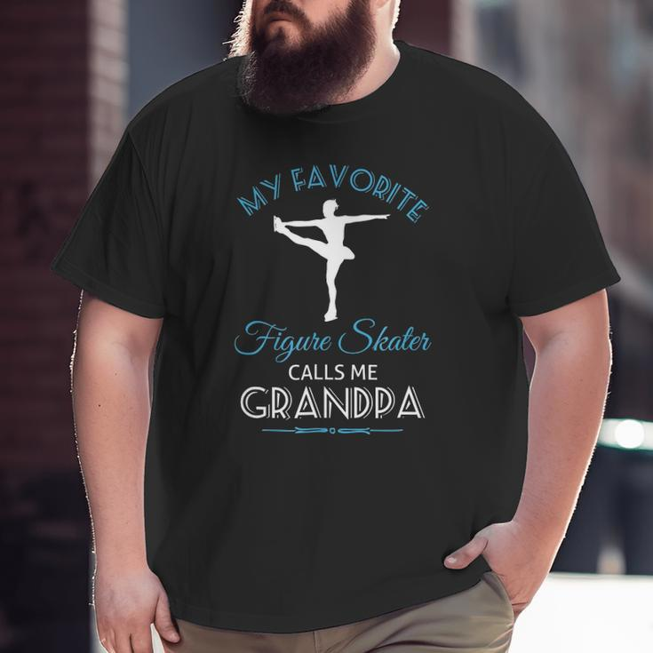 Ice Skating Grandpa Figure Skater Tee Big and Tall Men T-shirt