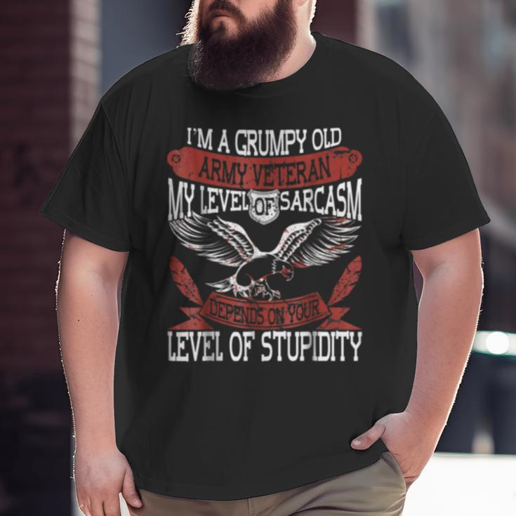 I'm A Grumpy Old Army Veteran Us Army Veteran Big and Tall Men T-shirt