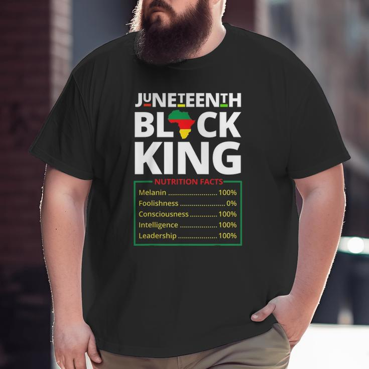 Juneteenth Black King Melanin Dad Fathers Day Men Father Fun Big and Tall Men T-shirt