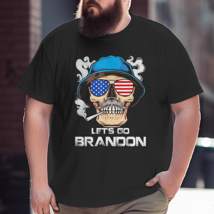 Let’S Go Brandon – Lets Go Brandon Skull American Flag Classic Big and Tall Men T-shirt