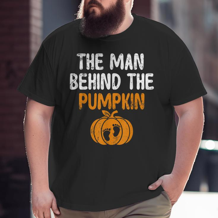 The Man Behind The Pumpkin Pregnancy Halloween New Dad Big and Tall Men T-shirt