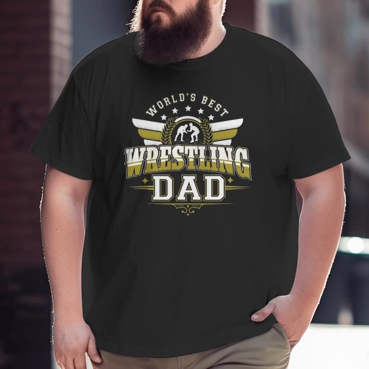 For Men World's Best Freestyle Wrestling Dad Big and Tall Men T-shirt