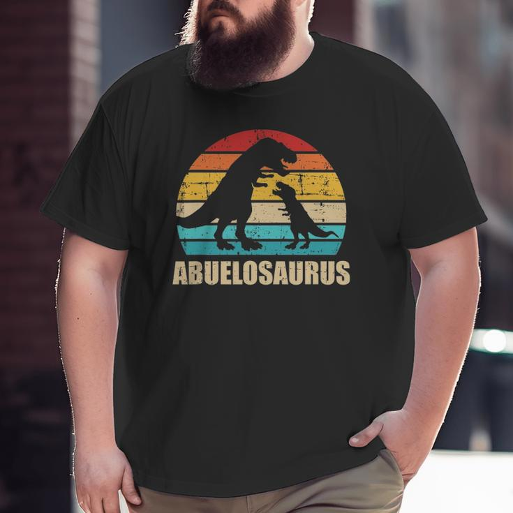 Mens Abuelosaurus Vintage Retro Para Abuelo Big and Tall Men T-shirt