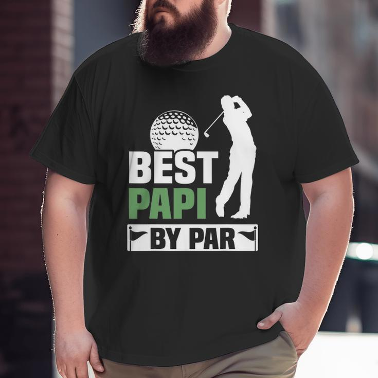 Mens Best Papi By Par Golf Grandpa Mens Fathers Day Big and Tall Men T-shirt