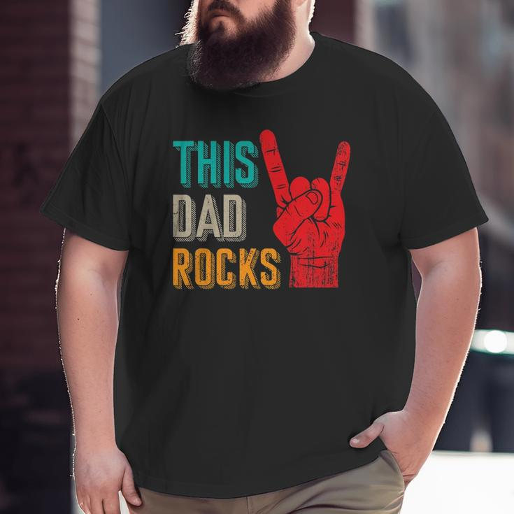 Mens This Dad Rocks Desi For Cool Father Rock And Roll Music Big and Tall Men T-shirt