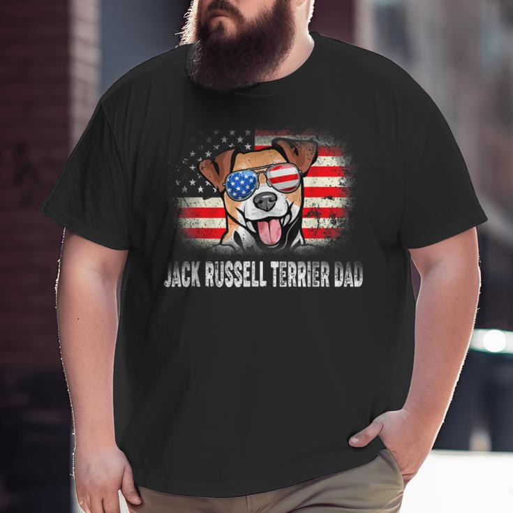 Mens Fun Jack Russell Terrier Dad American Flag Father’S Day Bbnhktp Big and Tall Men T-shirt