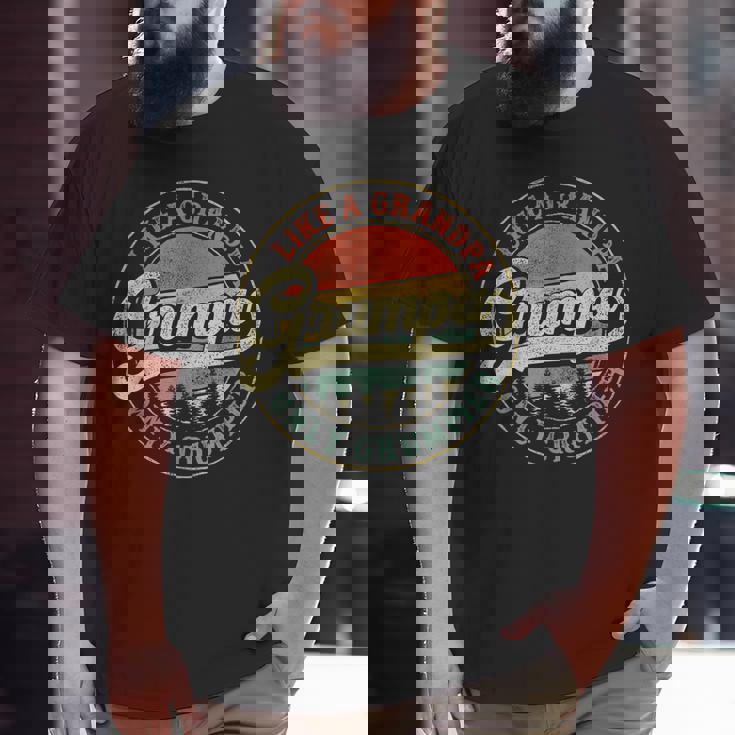 Mens Grumpa Like A Grandpa Only Grumpier Retro Grumpa Definition Big and Tall Men T-shirt