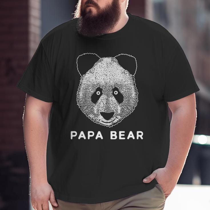 Mens Mens Panda Bear Outfit For Papa Dad Father Daddy Clothes Big and Tall Men T-shirt