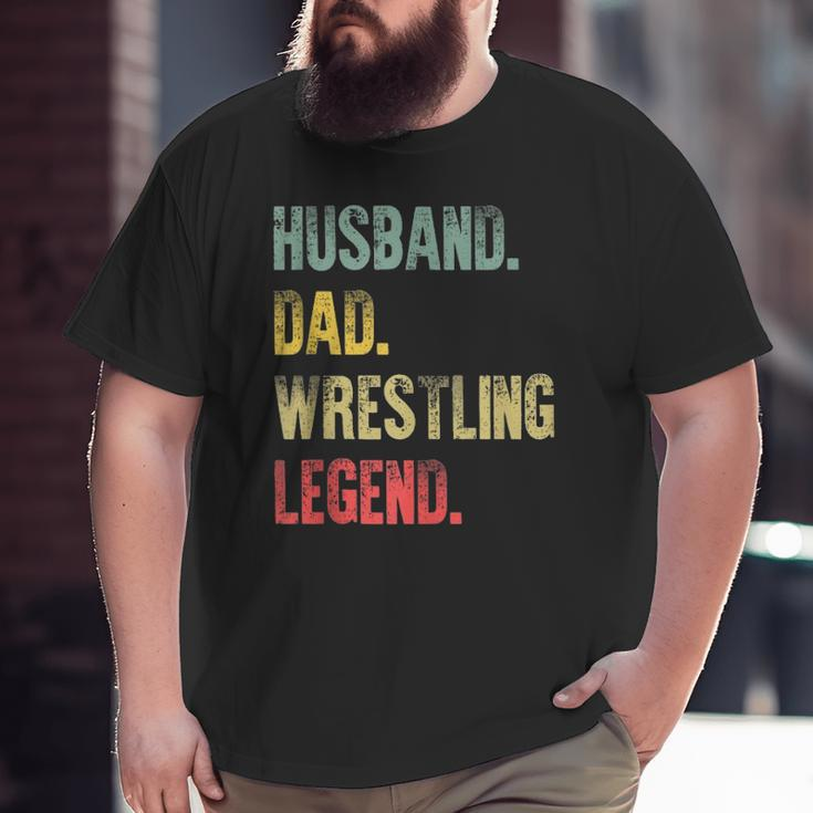 Mens Vintage Husband Dad Wrestling Legend Retro Big and Tall Men T-shirt