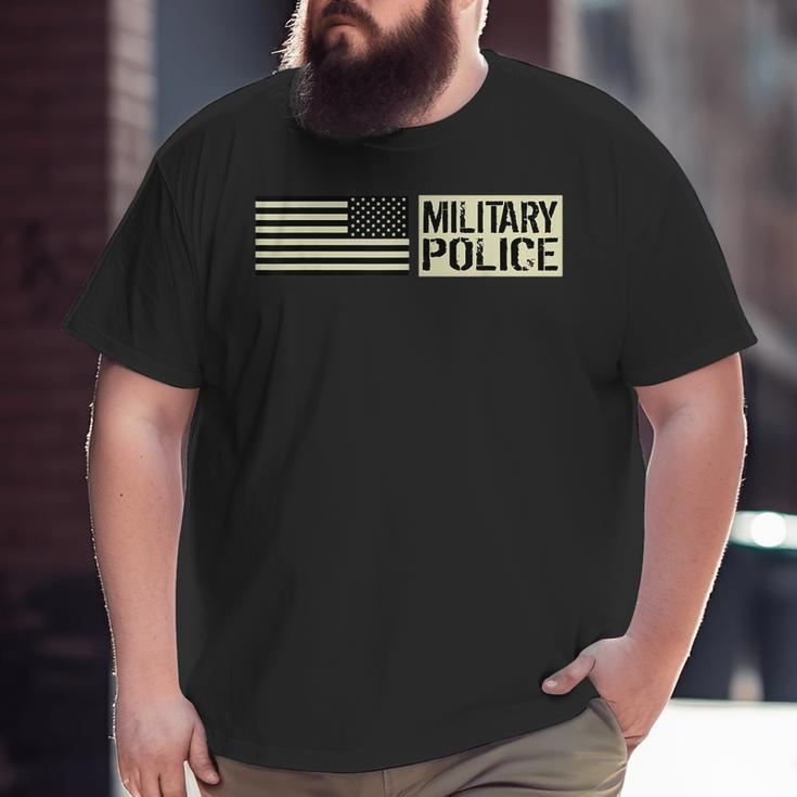 Military Police Flag America Mp Army Veteran Big and Tall Men T-shirt