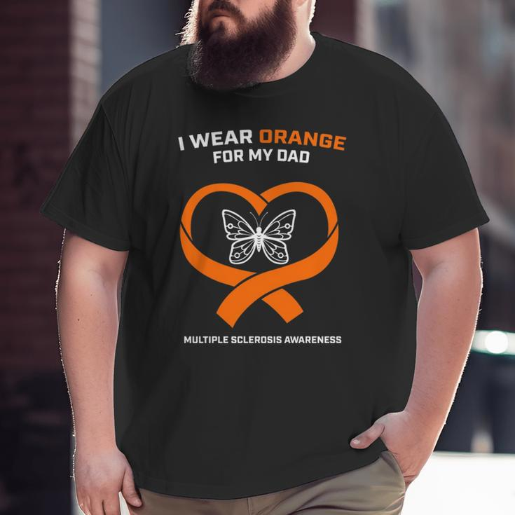 Ms Butterfly Father Dad Multiple Sclerosis Awareness Big and Tall Men T-shirt