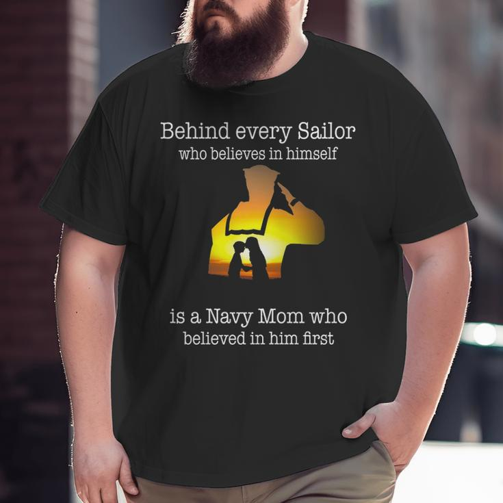 Navy Mom Pride Big and Tall Men T-shirt