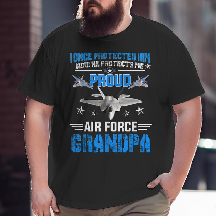 Pride Military Family Proud Grandpa Air Force Big and Tall Men T-shirt