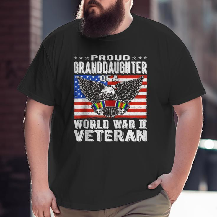 Proud Granddaughter Of A World War 2 Veteran Ww2 Family Zip Big and Tall Men T-shirt