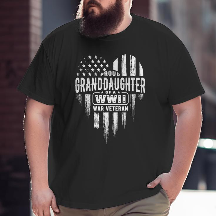 Proud Granddaughter Wwii Vet Grandpa Veterans Day Big and Tall Men T-shirt